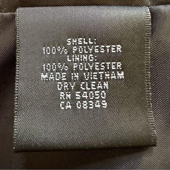 Kasper Blazer Black Monochromatic Long Sleeve Tailored Jacket Size 8 Petite - Picture 9 of 13